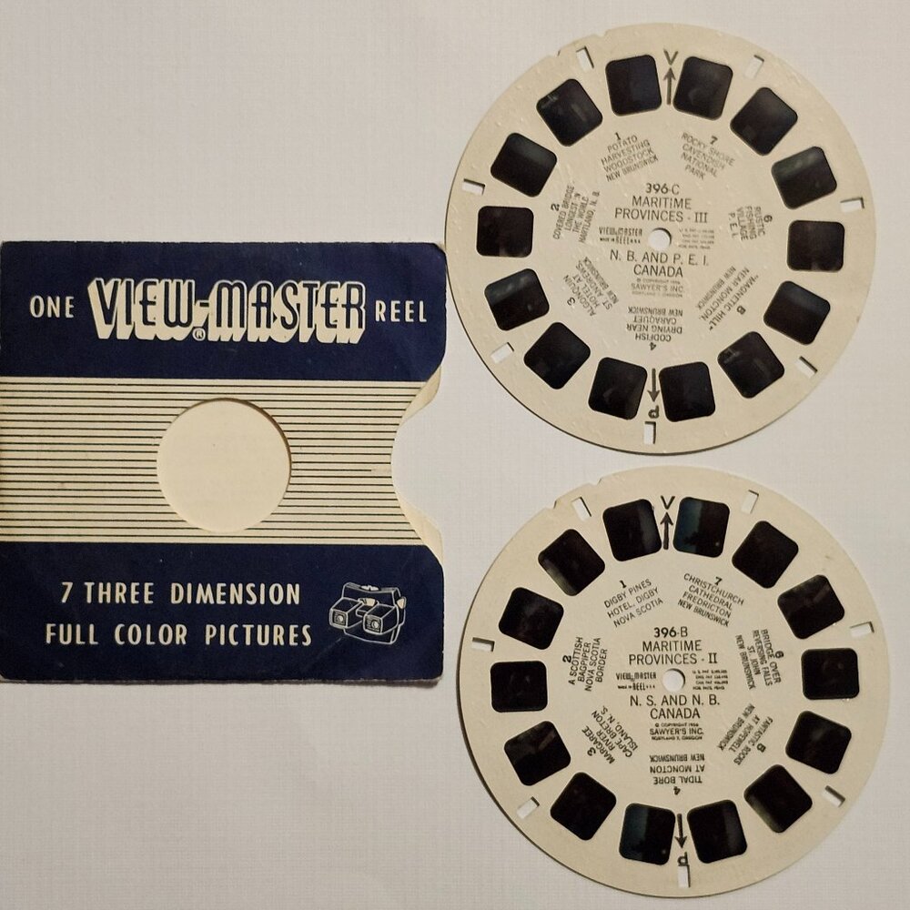 VINTAGE View Master Reels x 2 Maritime Provinces 1956